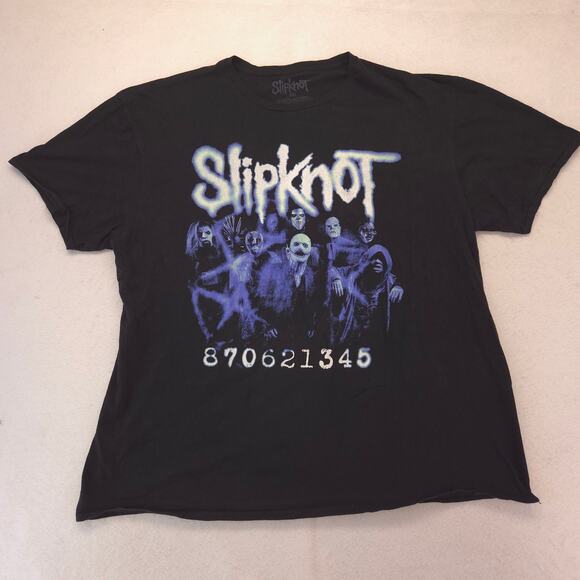Slipknot Short Sleeve Casual Band Graphic T-Shirt Adult Mens Size 2XL Black - Picture 2 of 9